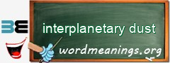 WordMeaning blackboard for interplanetary dust